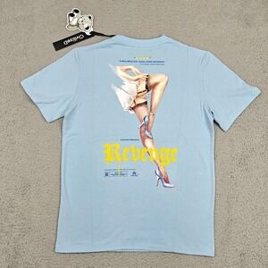 Civilized Revenge Shirt Mens Medium Blue Graphic Tee Movie Poster Streetwear New